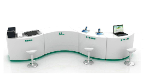  Jiuquan Intelligent Service Counter Arc Information Desk