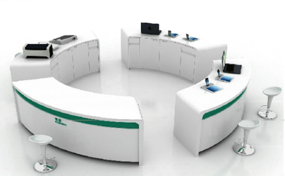  Nanning Intelligent Service Counter Four lobe Ring Information Desk