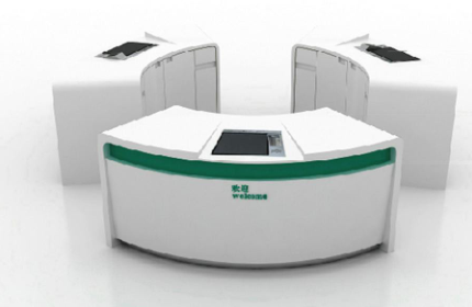  Yinchuan Intelligent Service Desk Embedded Three Lobe Ring Information Desk