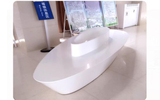  Boat shaped flower trough waiting seat