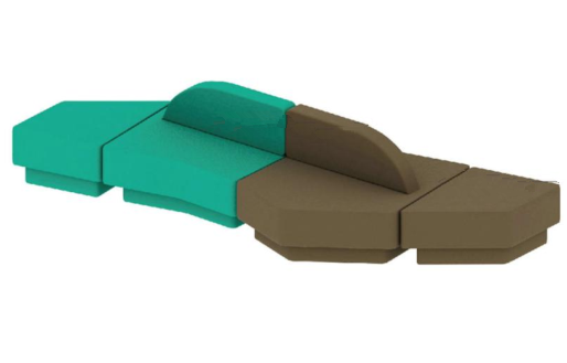  Qitaihe customer waiting sofa (polygon)