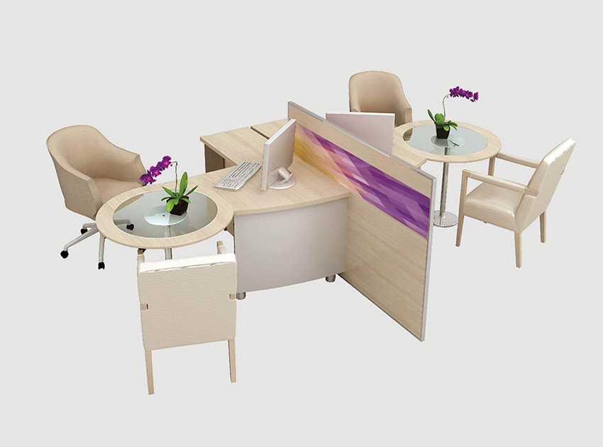  Business negotiation table and chair combination